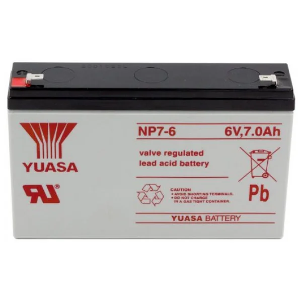 Yuasa NP7-6 6V 7Ah Bakımsız Kuru Akü - Görsel 4