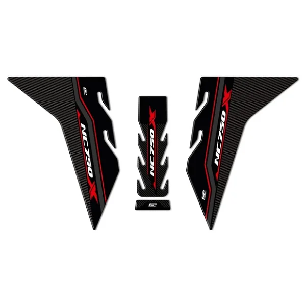 GP Kompozit Honda NC 750 X 2021-2024 Uyumlu Tank Pad Seti Kırmızı - Görsel 2
