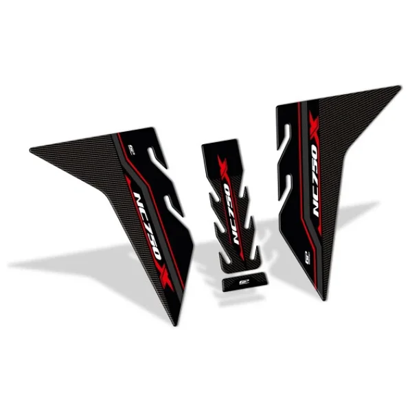 GP Kompozit Honda NC 750 X 2021-2024 Uyumlu Tank Pad Seti Kırmızı - Görsel 5