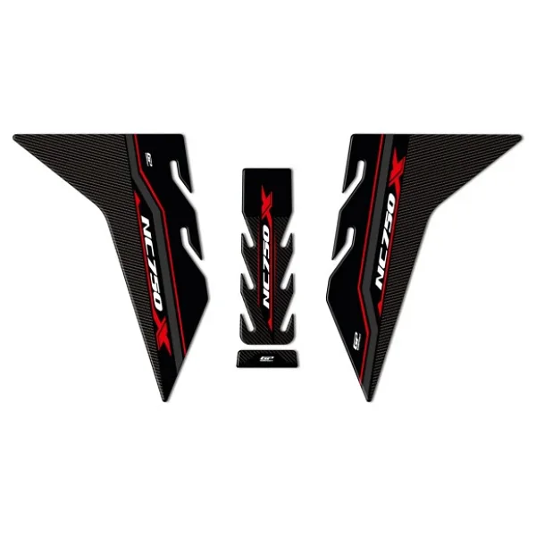 GP Kompozit Honda NC 750 X 2021-2024 Uyumlu Tank Pad Seti Kırmızı - Görsel 4