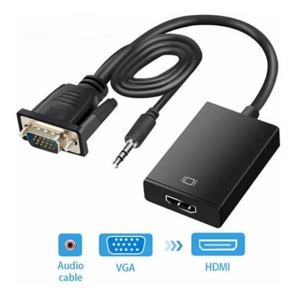 Hdmi To Vga Ses Audio Hdmı Dönüştürücü Çevirici Kablo - Görsel 2