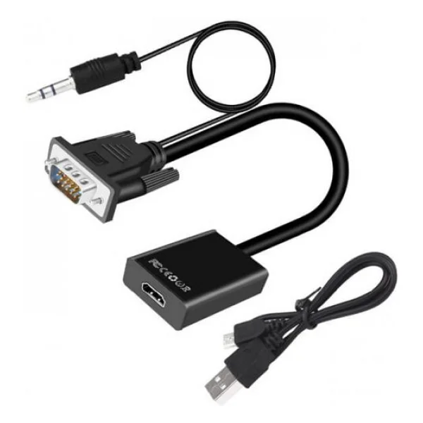 Hdmi To Vga Ses Audio Hdmı Dönüştürücü Çevirici Kablo - Görsel 3