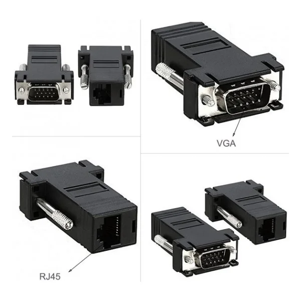 VGA Extender CAT6 CAT7 RJ45 Çevirici 2 Adet - Görsel 4