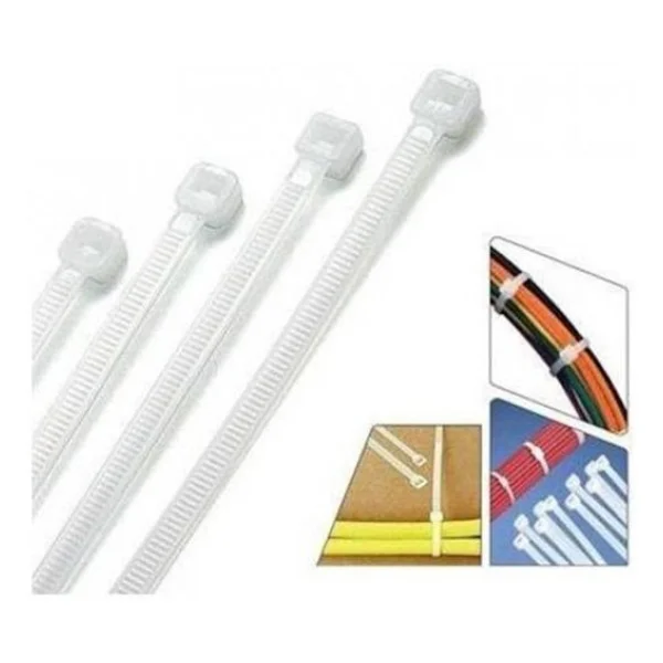 20Cm Kablo Bağı Cırt Kelepçe Kablo Toplama 100 Lü Paket Beyaz - Görsel 8