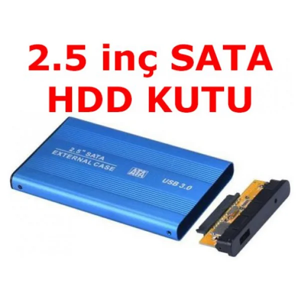 2,5 inç Sata Harddisk Kutusu - Sata HDD Kutu - Mavi Renk - Görsel 3