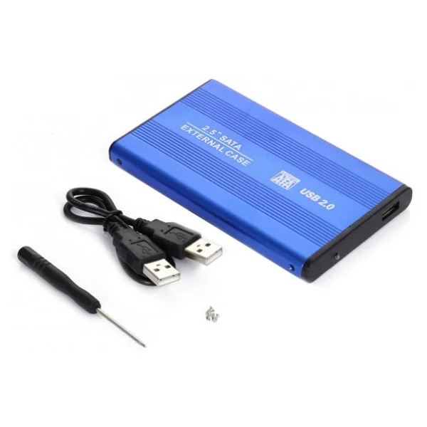 2,5 inç Sata Harddisk Kutusu - Sata HDD Kutu - Mavi Renk - Görsel 6