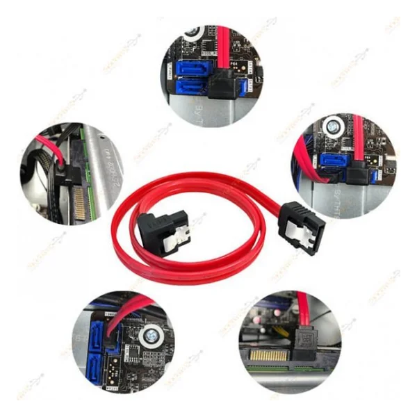 40 cm Sata Data Kablo - 90 Derece - Metal Klip - Görsel 3
