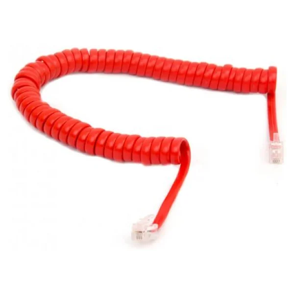 2m Spiral Telefon Ahize Kablosu - Kırmızı - Görsel 5