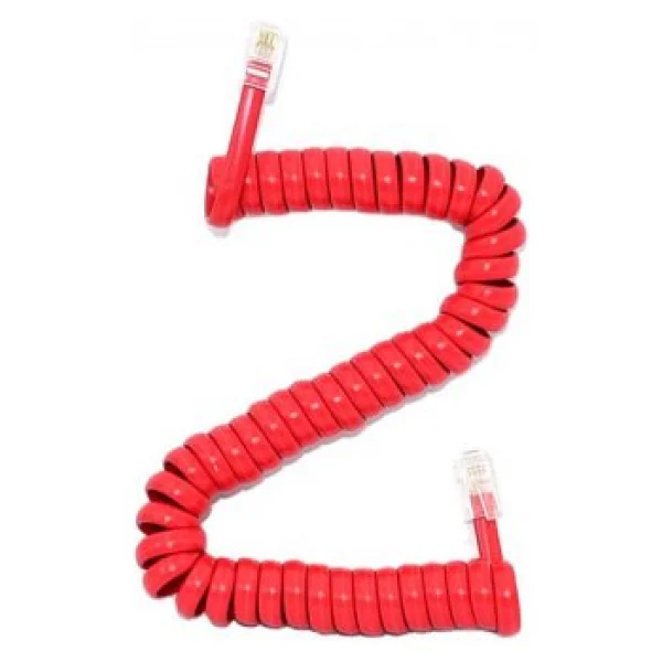 2m Spiral Telefon Ahize Kablosu - Kırmızı - Görsel 6