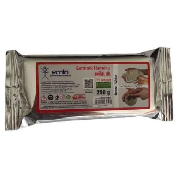 Seramik Hamuru Doğal Kil 250 Gr Beyaz Kil Hamuru 1 Adet - Görsel 3
