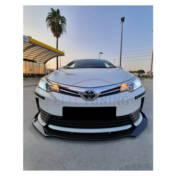 Toyota Corolla Ön Lip Yeni Kasa Piano Black Tampon Eki 3 Parca - Görsel 4