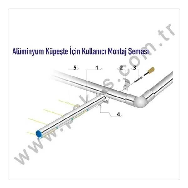 Pakas PKS-01 Yuvarlak Küpeşte Balkon Çamaşır Kurutma Askısı - Görsel 7