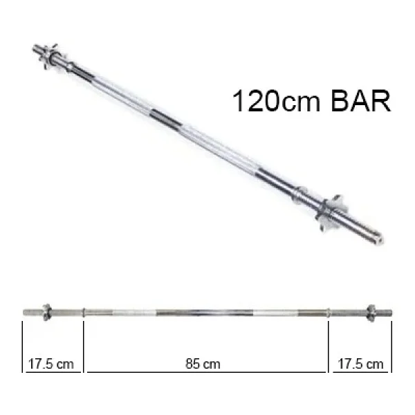 Pozitif 120 cm Krom Uzun Bar (Ağırlık - Halter - Dambıl Barı) - Görsel 3