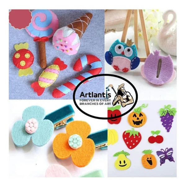 Mavi Keçe A4 2 mm 20x30 cm 5 li 1 Paket Okul Kreş Etkinlik - Görsel 4