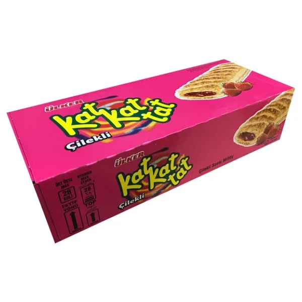 Ülker Katkat Tat Çilekli Milföy 24x28 gr - Görsel 4