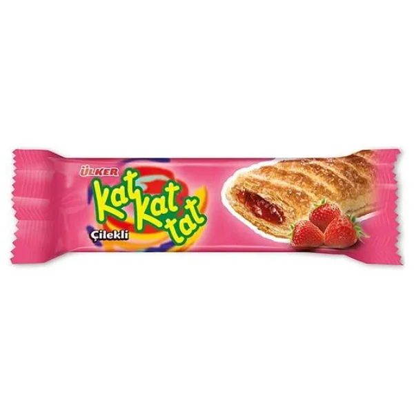 Ülker Katkat Tat Çilekli Milföy 24x28 gr - Görsel 5