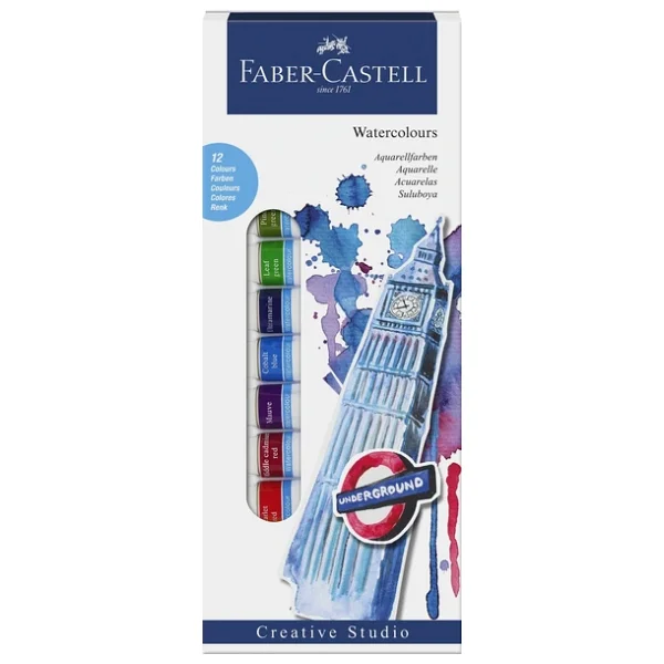 Faber-Castell Watercolours Tüp 12 ml 12'li Sulu Boya - Görsel 4