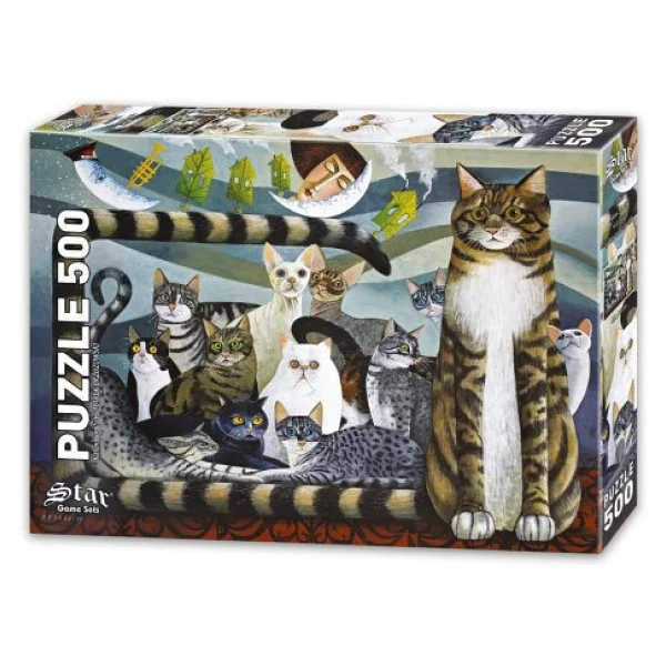 Star Kedi Ailesi 500 Parça Puzzle - Görsel 2