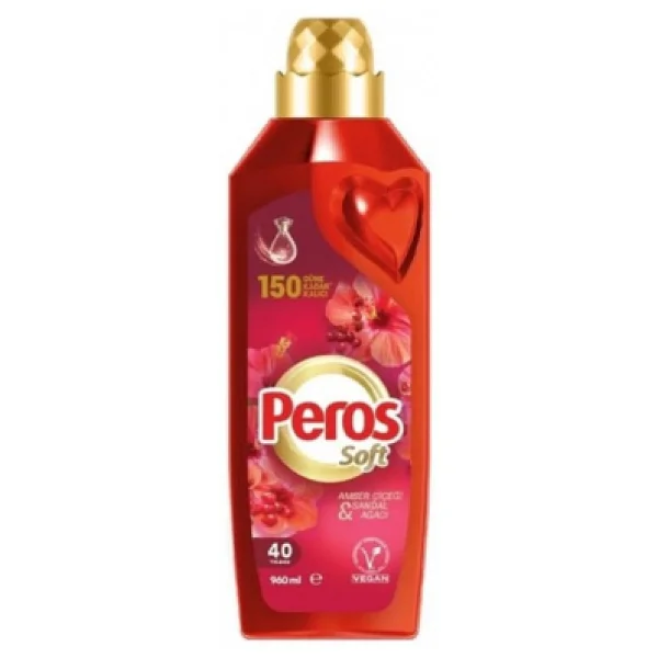 Peros Soft Amber Çiçeği ve Sandal Ağacı Yumuşatıcı 40 Yıkama 960 ml - Görsel 2
