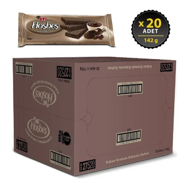 Eti Hoşbeş Kakao Kremalı Gofret 142 gr 20'li - Görsel 2