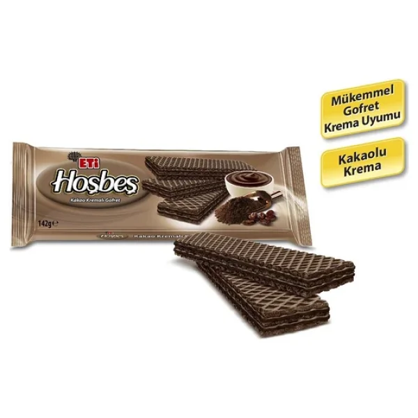 Eti Hoşbeş Kakao Kremalı Gofret 142 gr 20'li - Görsel 3