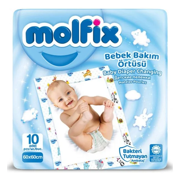 Molfix 10'lu 5 Paket Bebek Bakım Örtüsü - Görsel 2