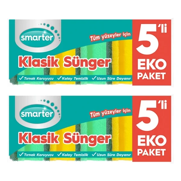 Smarter 10'lu Klasik Bulaşık Süngeri - Görsel 2