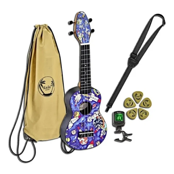 Ortega K2-SP Keiki Sopranino Spaceman Ukulele Set - Görsel 7