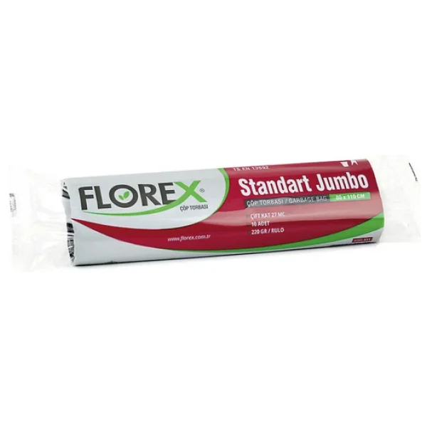 Florex Standart Jumbo Boy Çöp Poşeti 10'lu 10 Adet - Görsel 3