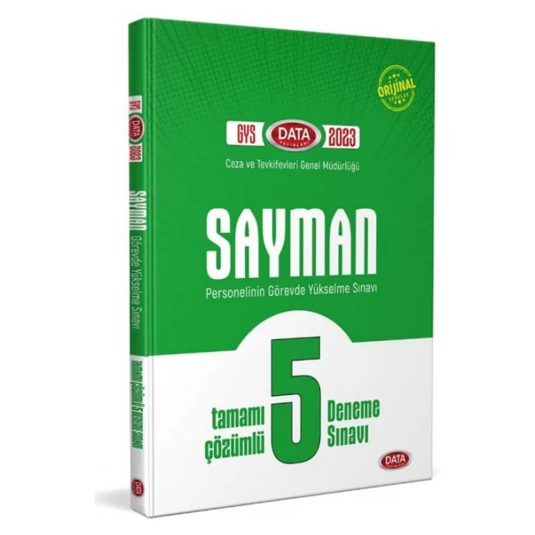 Ceza ve Tevkifevleri Sayman GYS Tamamı Çözümlü 5 Deneme Sınavı Data Yayınları - Görsel 2
