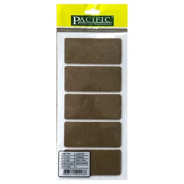 5 Adet Pacific Zemin Koruyucu Yapışkan Keçe 40 mm x 90 mm - Görsel 2