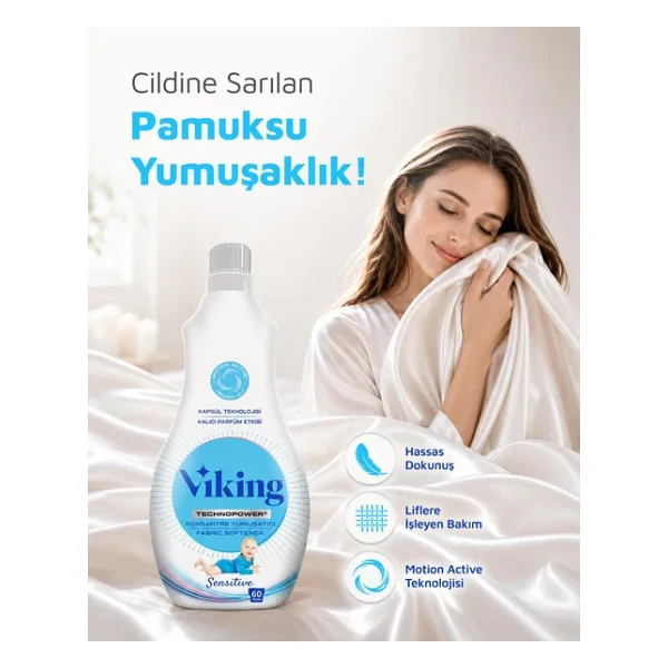 Viking Sensitive Konsantre Yumuşatıcı 1.44 lt 6'lı - Görsel 3
