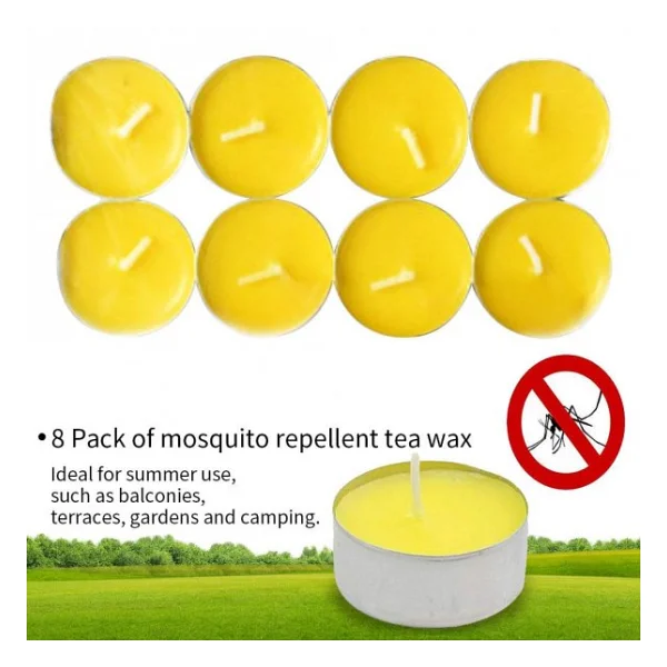 SİNEK KOVUCU MUM 8'lİ Tealight SARI - Görsel 2