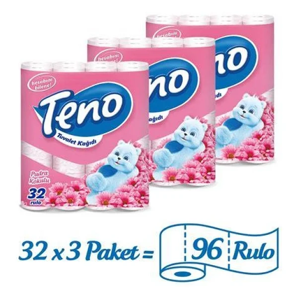 Tuvalet Kağıdı Pudra Kokulu 32li X3 Pk 96 Rulo - Görsel 2