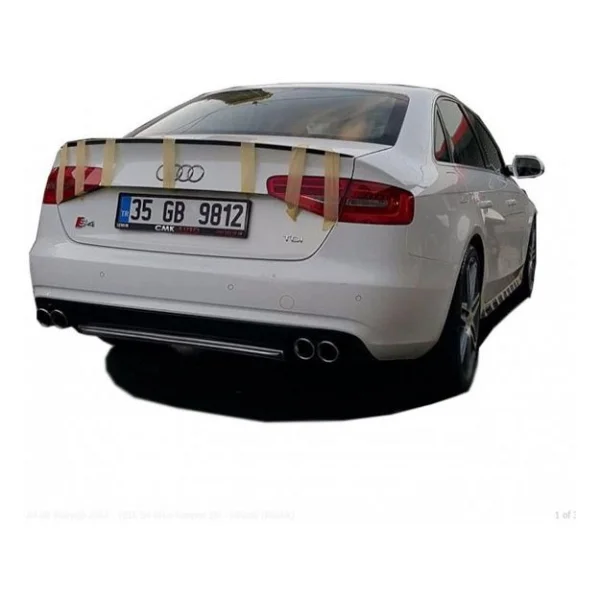 Audi A4 B8 Makyajlı 2012 - 2016 S4 Arka Tampon Eki - Difüzör (Plastik) - Görsel 4