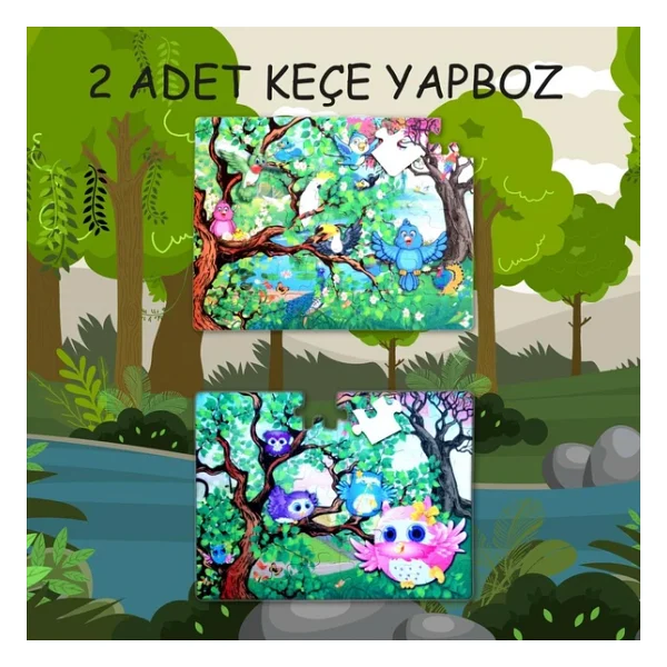 Tox Baykuş 5+ Keçe Yapboz - 5 Yaş Puzzle T017 - Görsel 3