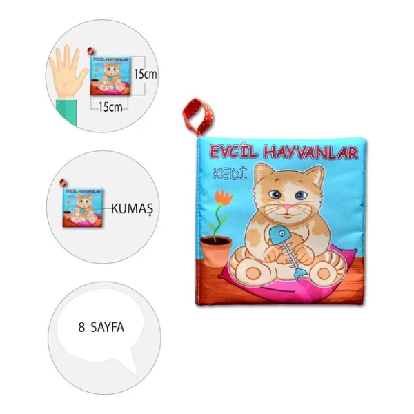 Tox Evcil Hayvanlar Sessiz Kumaş Kitap - Görsel 4