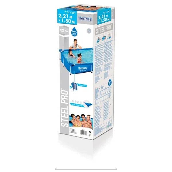 Bestway 56403 259x170x61 cm Dikdörtgen Prefabrik Havuz - Görsel 6