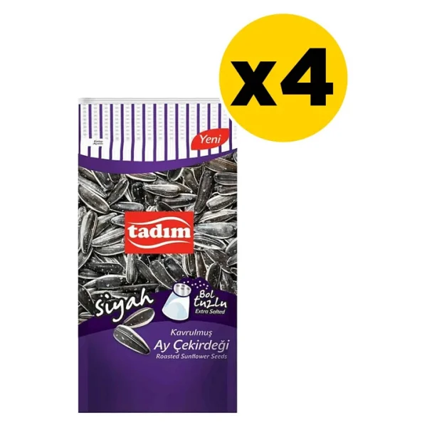 Tadım Ayçekirdeği 180 gr Bol Tuzlu Kavrulmuş Siyah x 4 Adet - Görsel 4
