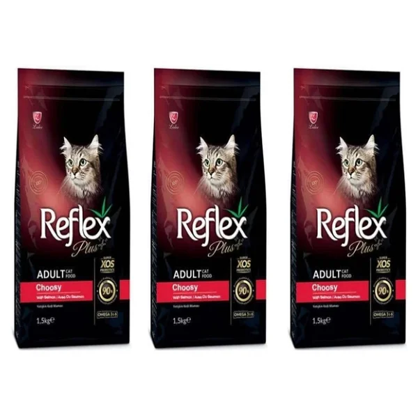 Reflex Plus Choosy Somonlu Kuru Kedi Maması 1,5 Kg 3 Adet - Görsel 5