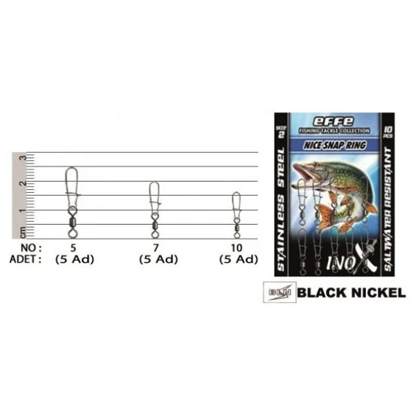 EF&FE -Fırdöndü klips Rolling Nice Snap Kilitli-5-7-10-paket - Görsel 8