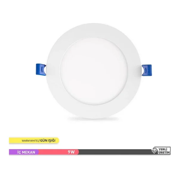 ACK AP01-00900 Beyaz Kasa 9 W Gün Işığı LED Panel Armatür - Görsel 3