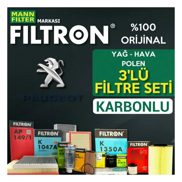Filtron Peugeot 207 1.4 Benzinli Mann Filtre Bakım Seti - Görsel 4
