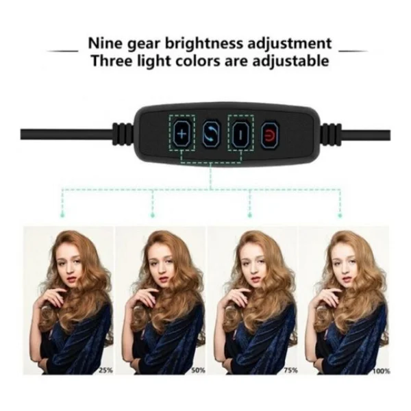 Rıng Fıll Lıght Led Halka Işık 24w 5500k Tripod Ile Bluethoot Kumanda - Görsel 5