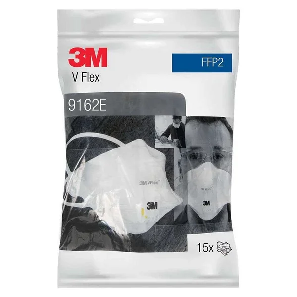 3M 9162E FFP2 VFlex Ventilli 15 Adet Partikül Solunum Maskesi - Görsel 7