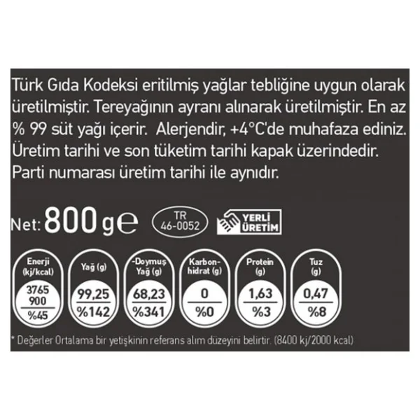Sade Yağ 800 Gr - Görsel 3