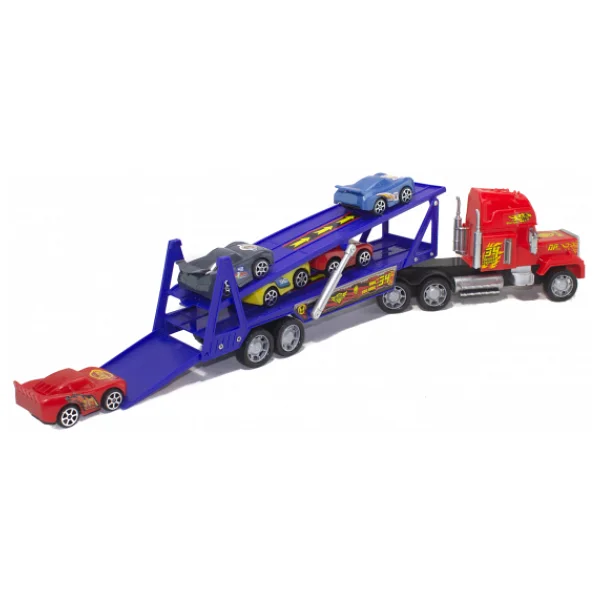 Mix Oyuncak Oyuncak Taşıyıcı Tır 48 cm 2 Katlı 5 Adet Mini Araba - Renkli - Görsel 4