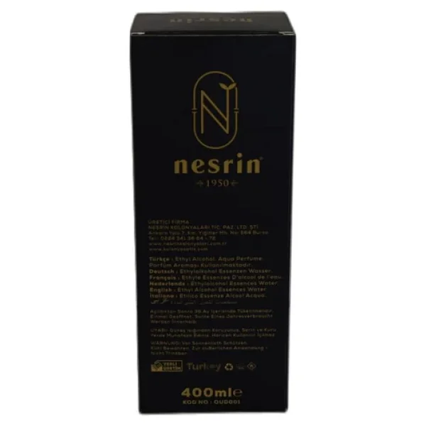 Nesrin Oud Kolonyası 80 Derece Özel Seri Kutulu Pet Şişe 400 ML - Eau De Cologne - Görsel 2