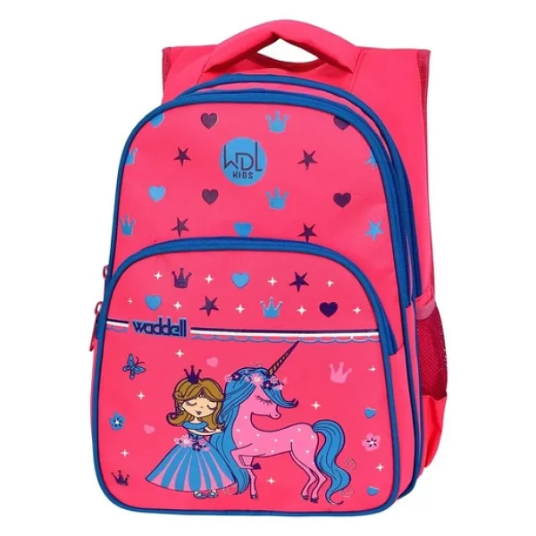 Waddell 6002 Prenses Desenli Pembe Beslenme + İlkokul Sırt Çantası - Görsel 2
