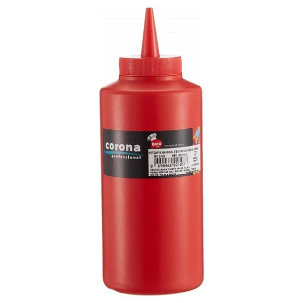 Bora Plastik Ketçap Mayonez Şişe 420 ml Kırmızı BO2103 - Görsel 3